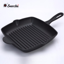 Cast Iron Square Grill Pan, Griller,PreSeasoned, 10.5-inch